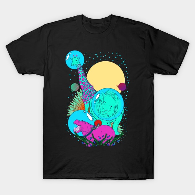 Trio Astronaut T-Shirt by Artthree Studio